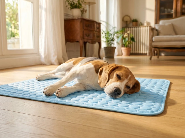 Friska, experience FrisDog, tapis avec chien